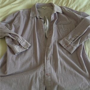 Nordstrom BP Casual Lavender Corduroy Button Down Shirt